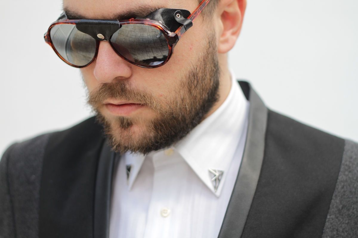 Γαβριήλ Νικολαΐδης cool artisan gabriel nikolaidis street style man fashion blogger suit pin collars asos versace