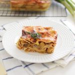 Leek Lasagne Recipe, onion, feta cheese, olive oil, gruyere, cool artisan, saveur magazine, food styling, food blog