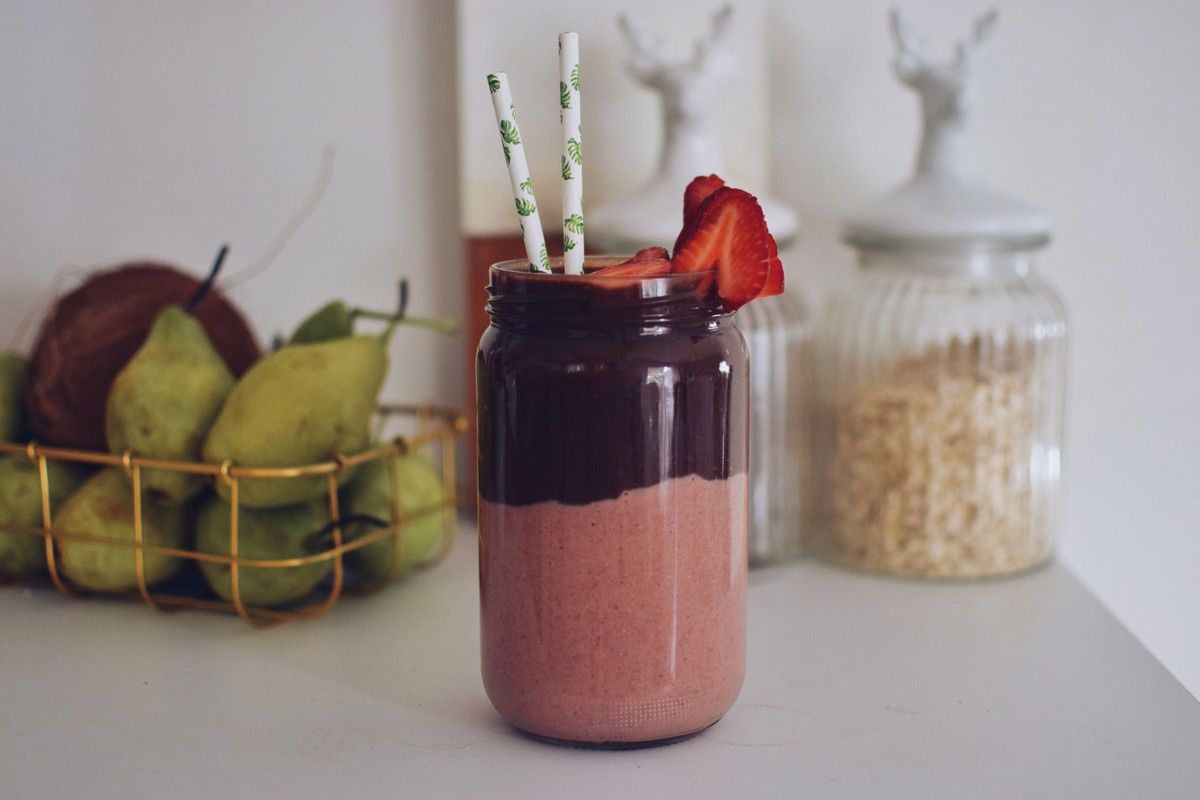 vegan,smoothie,stawberry,cacao